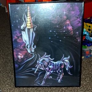 Unicorn framed purple euphoric photo